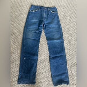 Sz 34x34 Men’s Wrangler vintage works jeans medium wash straight leg western